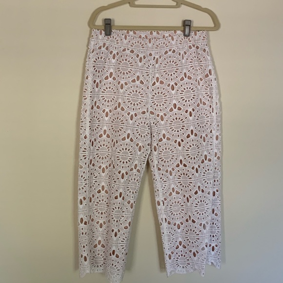 Anthropologie White Patterned Pants - Picture 1 of 5